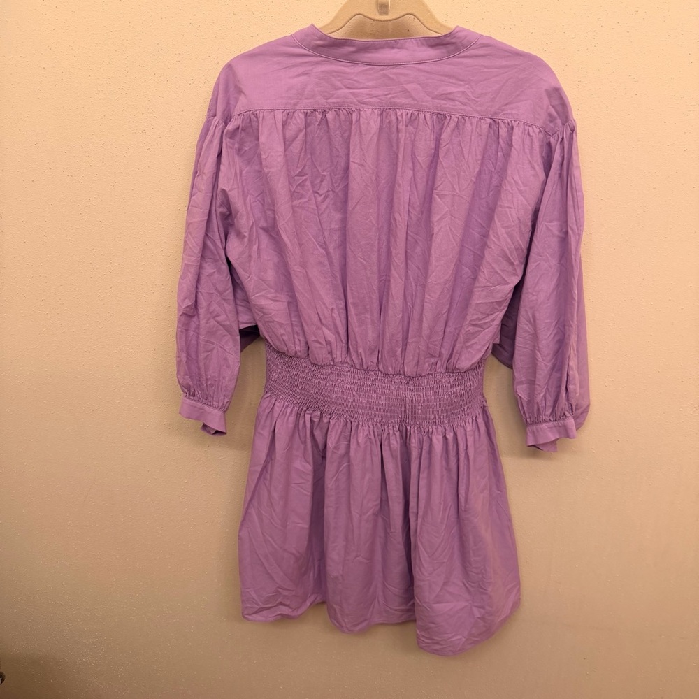 Lilac Smocked-Waist Mini Dress - Women - Picture 4 of 4
